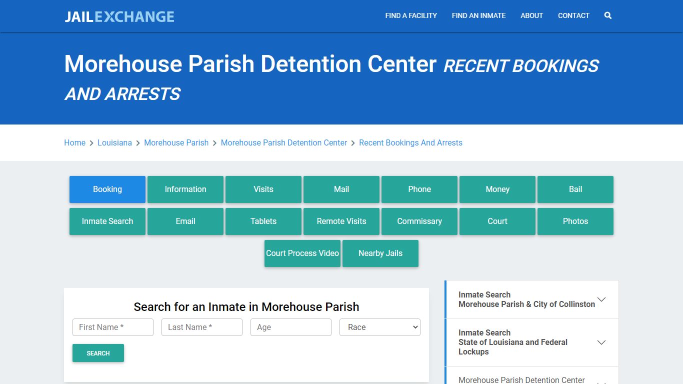 Morehouse Parish Detention Center Recent Bookings And Arrests